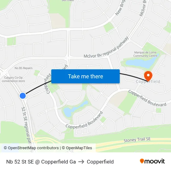 Nb 52 St SE @ Copperfield Ga to Copperfield map