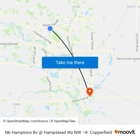 Nb  Hamptons Bv @ Hampstead Wy NW to Copperfield map