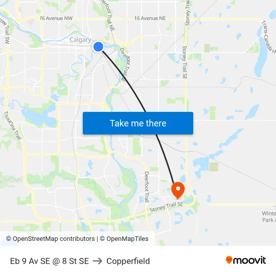 Eb 9 Av SE @ 8 St SE to Copperfield map