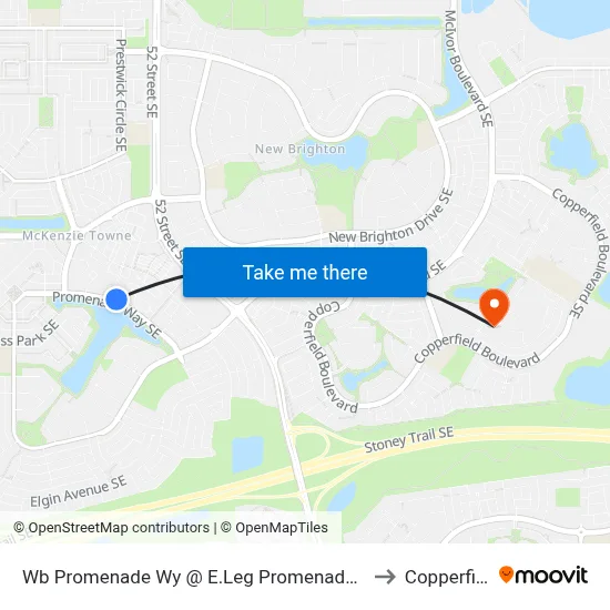 Wb Promenade Wy @ E.Leg Promenade Pa SE to Copperfield map