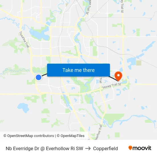 Nb  Everridge Dr @ Everhollow Ri SW to Copperfield map