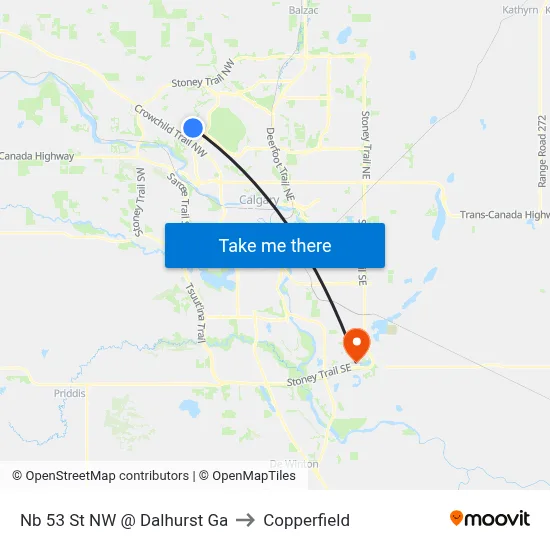 Nb 53 St NW @ Dalhurst Ga to Copperfield map