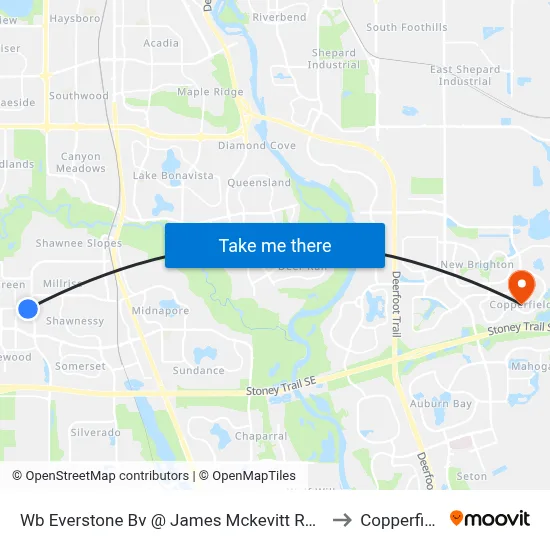 Wb Everstone Bv @ James Mckevitt Rd SW to Copperfield map