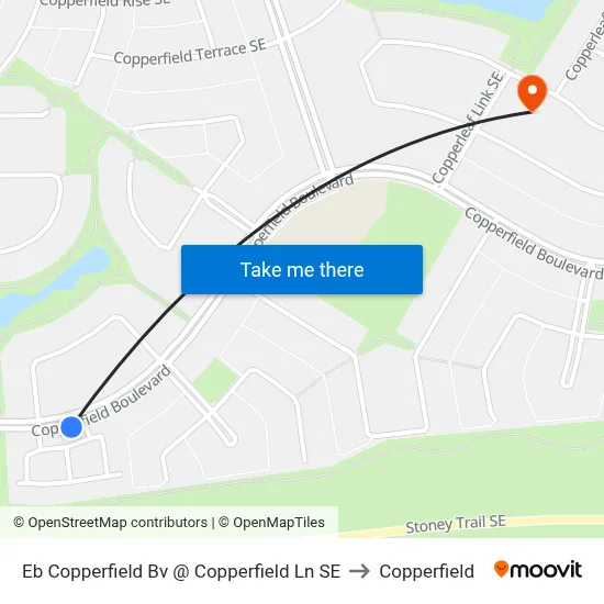 Eb Copperfield Bv @ Copperfield Ln SE to Copperfield map