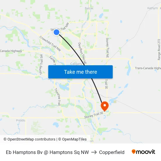 Eb Hamptons Bv @ Hamptons Sq NW to Copperfield map