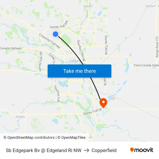 Sb Edgepark Bv @ Edgeland Ri NW to Copperfield map