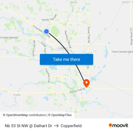 Nb 53 St NW @ Dalhart Dr to Copperfield map
