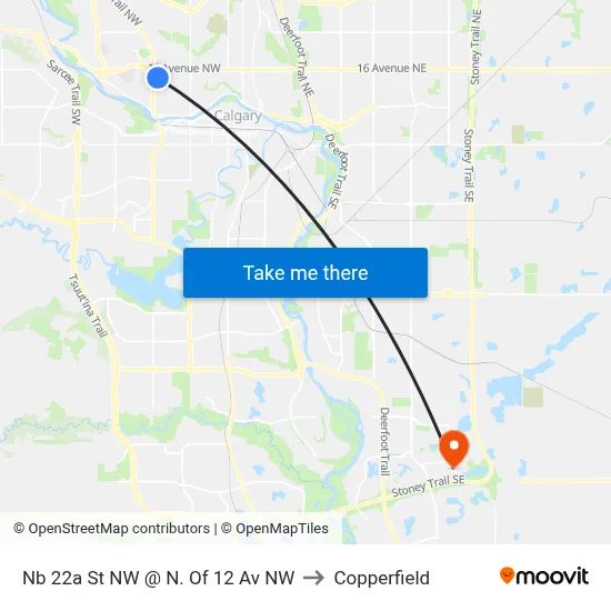 Nb 22a St NW @ N. Of 12 Av NW to Copperfield map