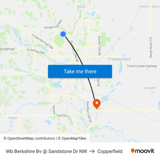 Wb Berkshire Bv @ Sandstone Dr NW to Copperfield map