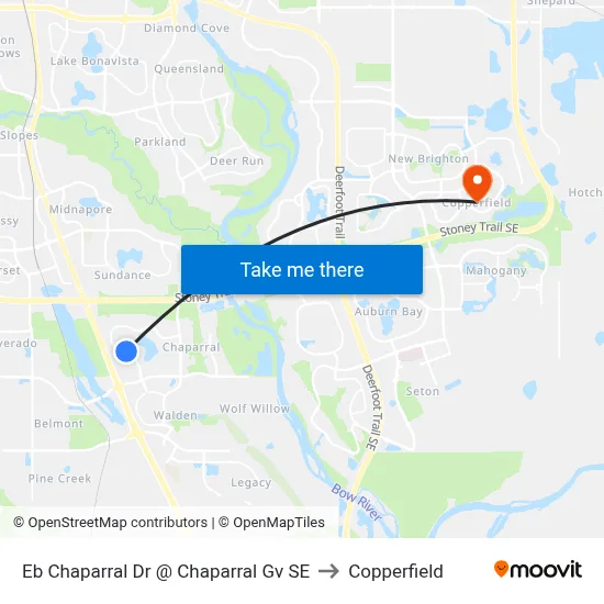 Eb Chaparral Dr @ Chaparral Gv SE to Copperfield map