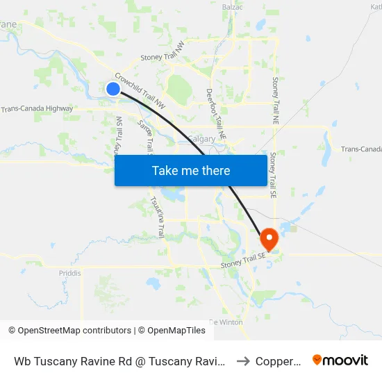 Wb Tuscany Ravine Rd @ Tuscany Ravine Tc NW to Copperfield map
