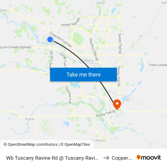 Wb Tuscany Ravine Rd @ Tuscany Ravine Ht NW to Copperfield map