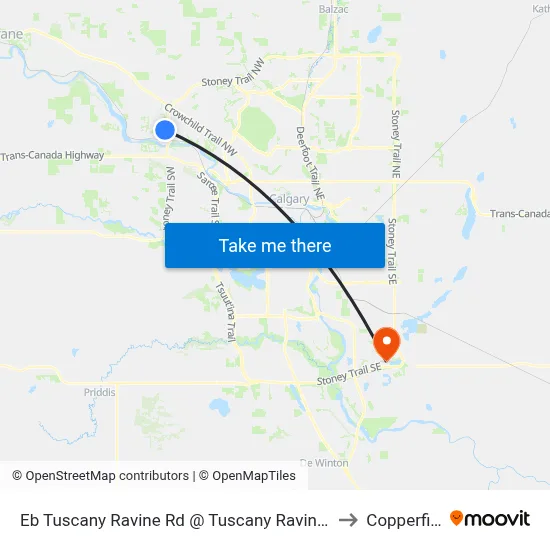 Eb Tuscany Ravine Rd @ Tuscany Ravine Cl NW to Copperfield map