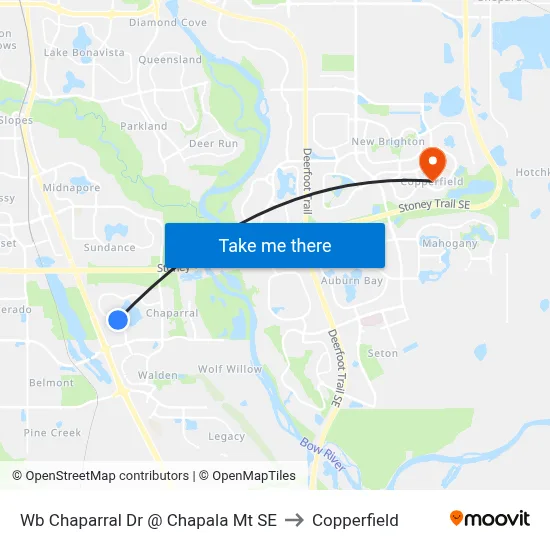 Wb Chaparral Dr @ Chapala Mt SE to Copperfield map