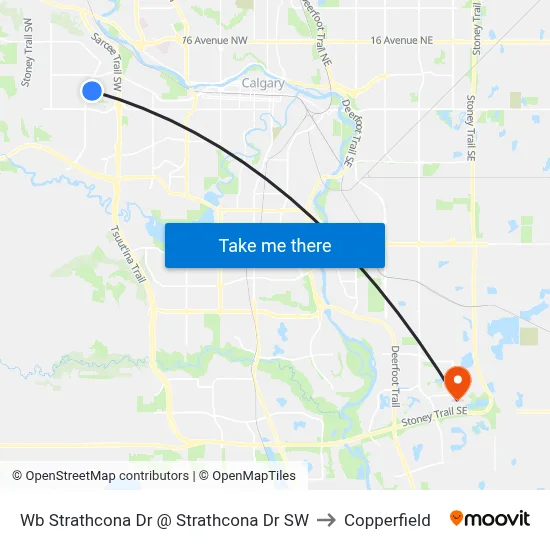 Wb Strathcona Dr @ Strathcona Dr SW to Copperfield map
