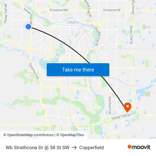 Wb Strathcona Dr @ 58 St SW to Copperfield map