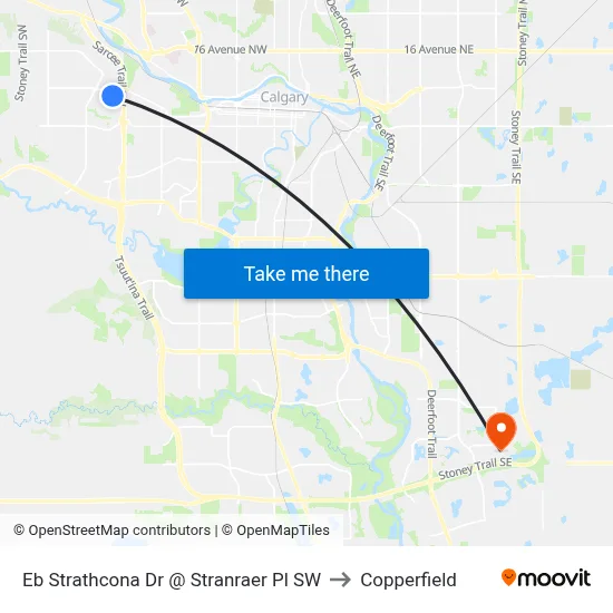Eb Strathcona Dr @ Stranraer Pl SW to Copperfield map