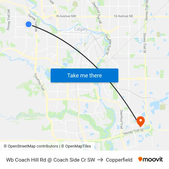 Wb Coach Hill Rd @ Coach Side Cr SW to Copperfield map