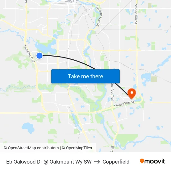 Eb Oakwood Dr @ Oakmount Wy SW to Copperfield map