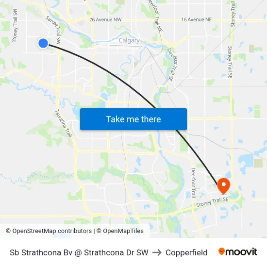 Sb Strathcona Bv @ Strathcona Dr SW to Copperfield map