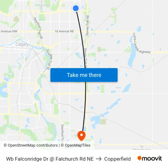 Wb Falconridge Dr @ Falchurch Rd NE to Copperfield map