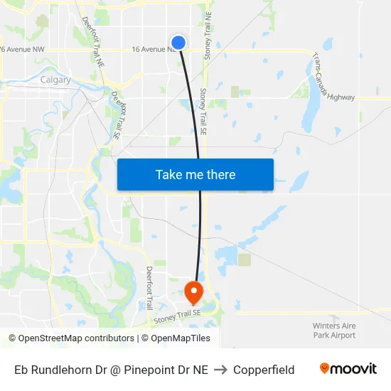 Eb Rundlehorn Dr @ Pinepoint Dr NE to Copperfield map
