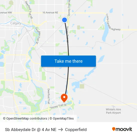 Sb Abbeydale Dr @ 4 Av NE to Copperfield map