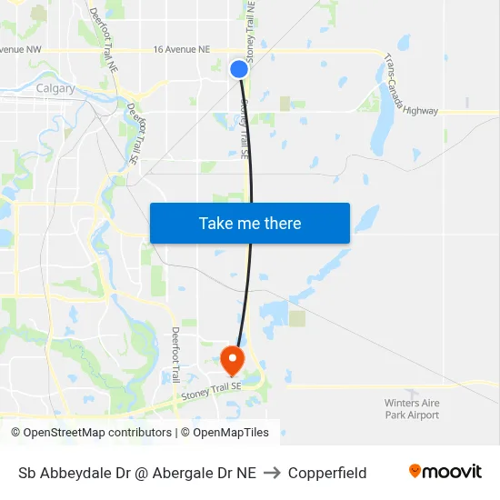 Sb Abbeydale Dr @ Abergale Dr NE to Copperfield map