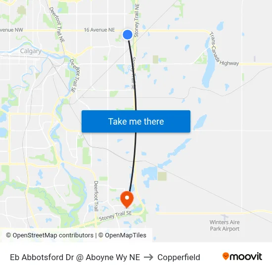 Eb Abbotsford Dr @ Aboyne Wy NE to Copperfield map