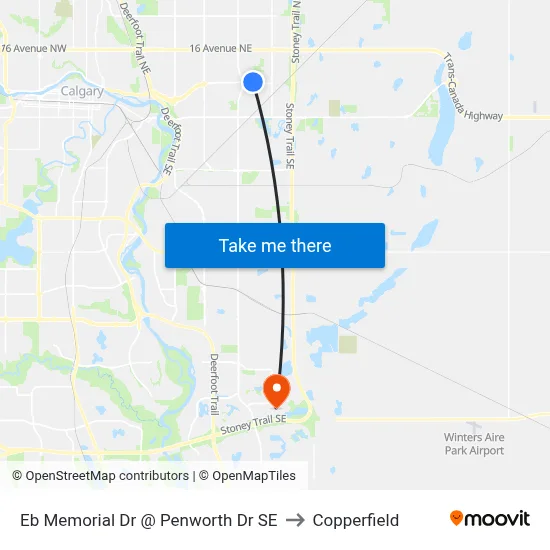 Eb Memorial Dr @ Penworth Dr SE to Copperfield map