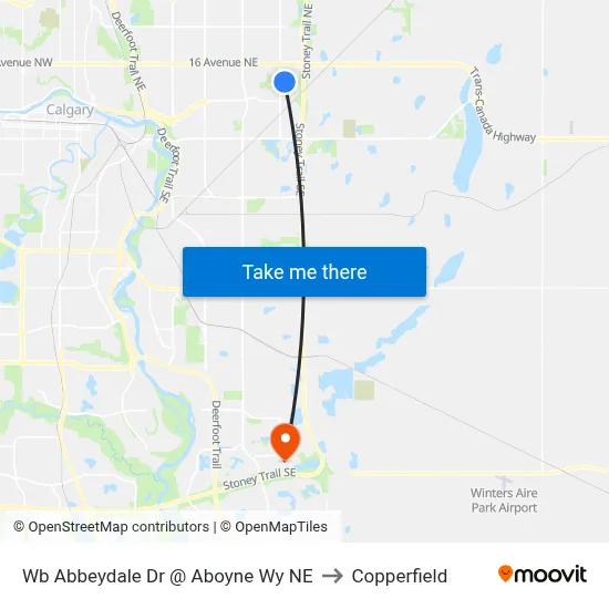 Wb Abbeydale Dr @ Aboyne Wy NE to Copperfield map