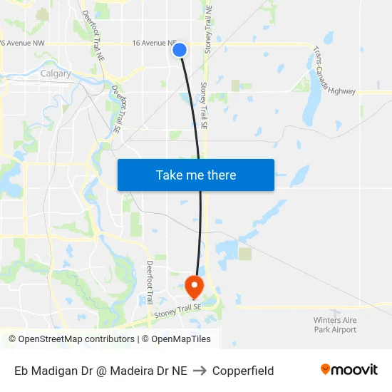 Eb Madigan Dr @ Madeira Dr NE to Copperfield map