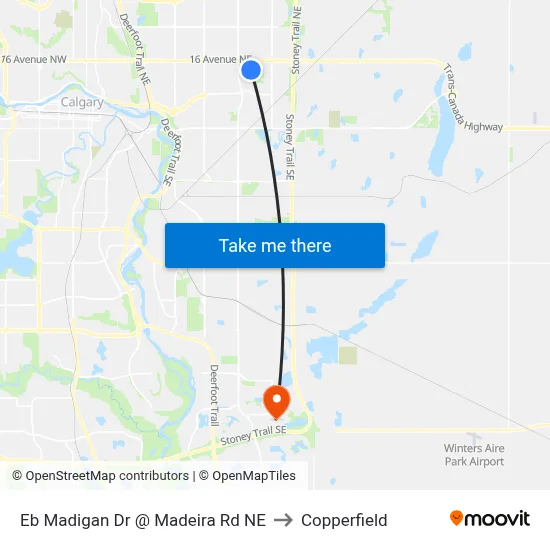 Eb Madigan Dr @ Madeira Rd NE to Copperfield map