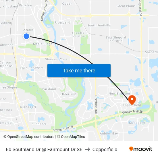 Eb Southland Dr @ Fairmount Dr SE to Copperfield map
