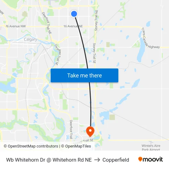 Wb Whitehorn Dr @ Whitehorn Rd NE to Copperfield map