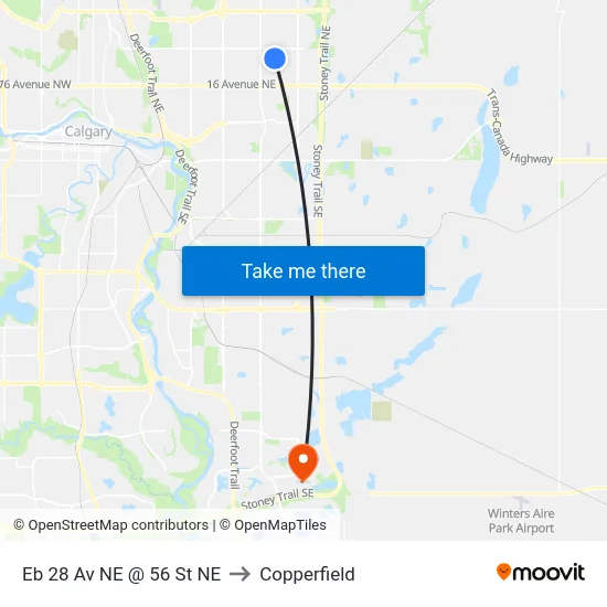 Eb 28 Av NE @ 56 St NE to Copperfield map