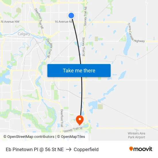 Eb Pinetown Pl @ 56 St NE to Copperfield map