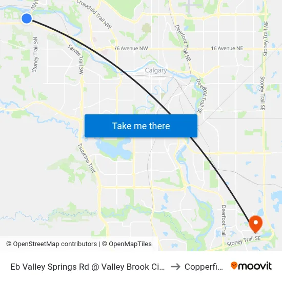 Eb Valley Springs Rd @ Valley Brook Ci NW to Copperfield map