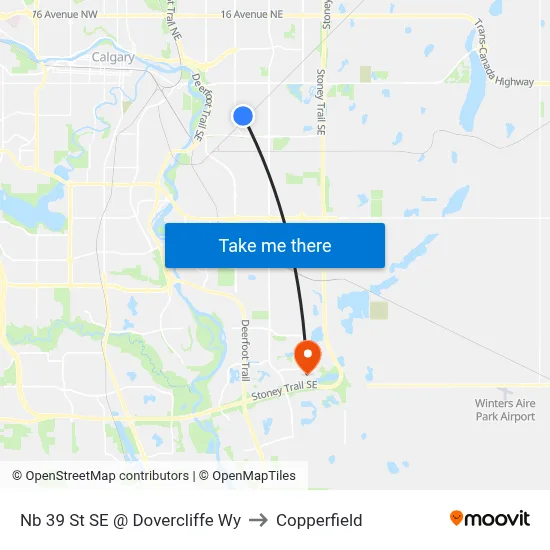 Nb 39 St SE @ Dovercliffe Wy to Copperfield map