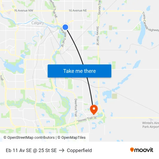 Eb 11 Av SE @ 25 St SE to Copperfield map