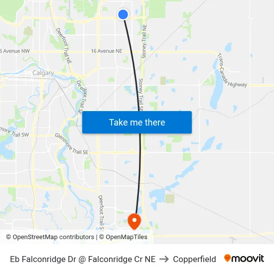 Eb Falconridge Dr @ Falconridge Cr NE to Copperfield map