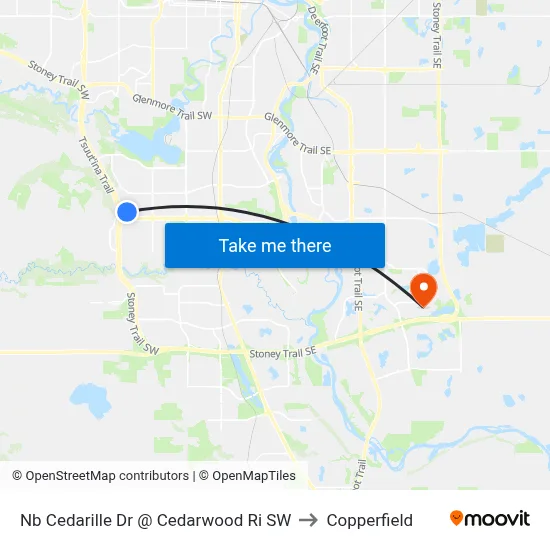 Nb Cedarille Dr @ Cedarwood Ri SW to Copperfield map