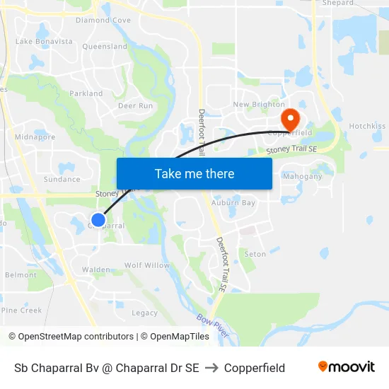 Sb Chaparral Bv @ Chaparral Dr SE to Copperfield map