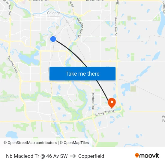Nb Macleod Tr @ 46 Av SW to Copperfield map