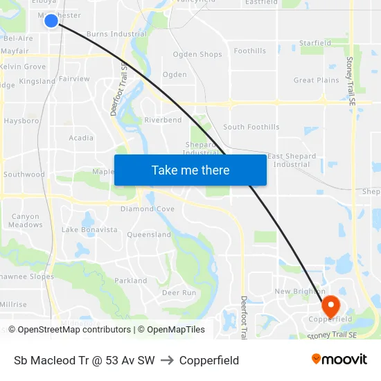 Sb Macleod Tr @  53 Av SW to Copperfield map
