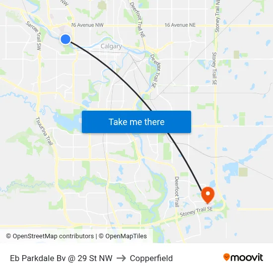 Eb Parkdale Bv @ 29 St NW to Copperfield map