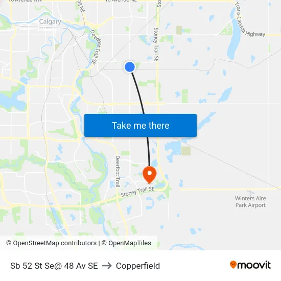 Sb 52 St Se@ 48 Av SE to Copperfield map