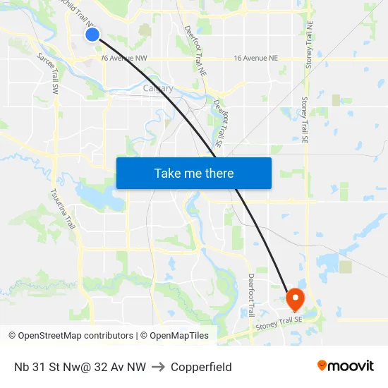 Nb 31 St Nw@ 32 Av NW to Copperfield map