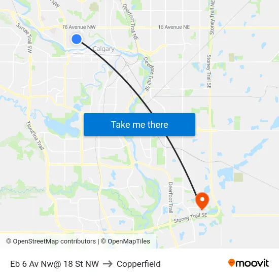 Eb 6 Av Nw@ 18 St NW to Copperfield map