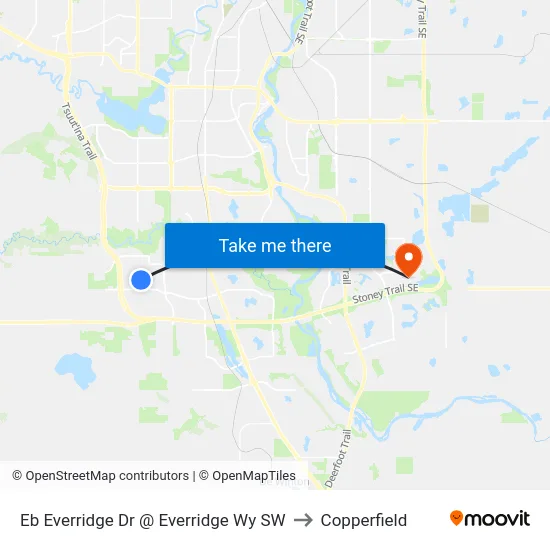 Eb Everridge Dr @ Everridge Wy SW to Copperfield map